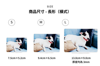 造型立牌商品尺寸 - 長形（橫式）